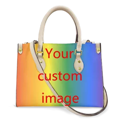 African Girl Print Leather Handbag for Black Women Fashion Top-handle Tote High Quality Luxury Shoulder Purse Shopping Messenger
