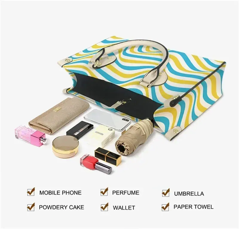 African Girl Print Leather Handbag for Black Women Fashion Top-handle Tote High Quality Luxury Shoulder Purse Shopping Messenger