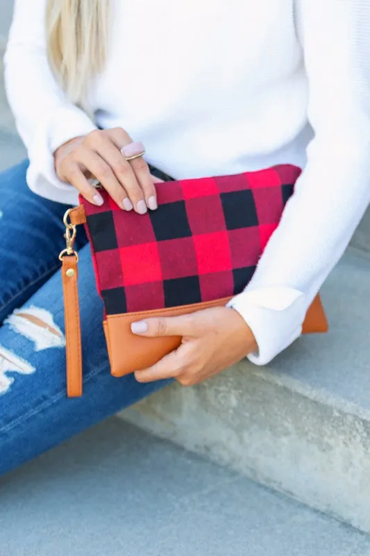 Buffalo Plaid Classic Wristlet Clutch