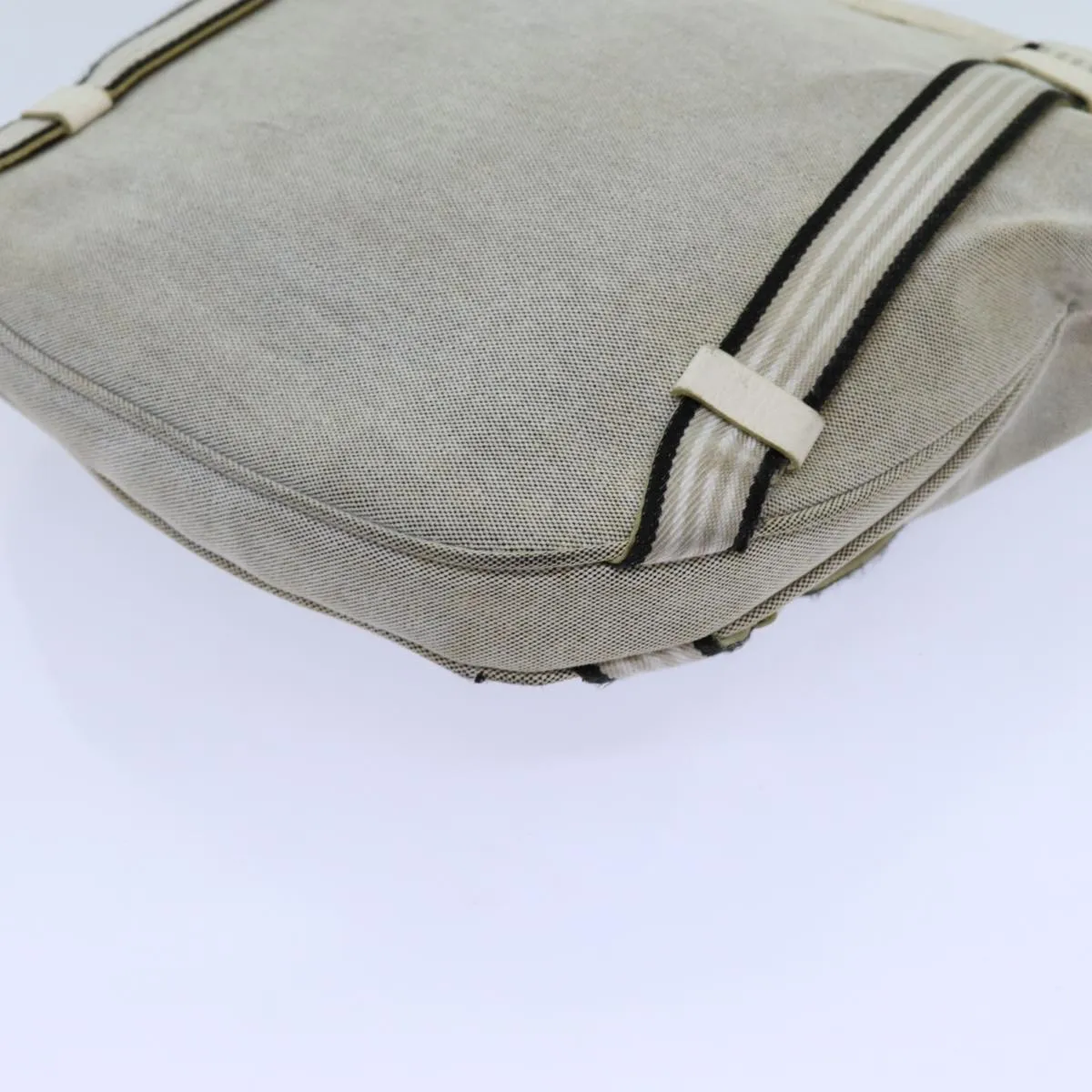 BURBERRY Blue Label Shoulder Bag Canvas Gray Auth 71350