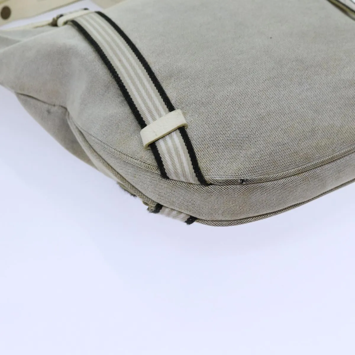 BURBERRY Blue Label Shoulder Bag Canvas Gray Auth 71350
