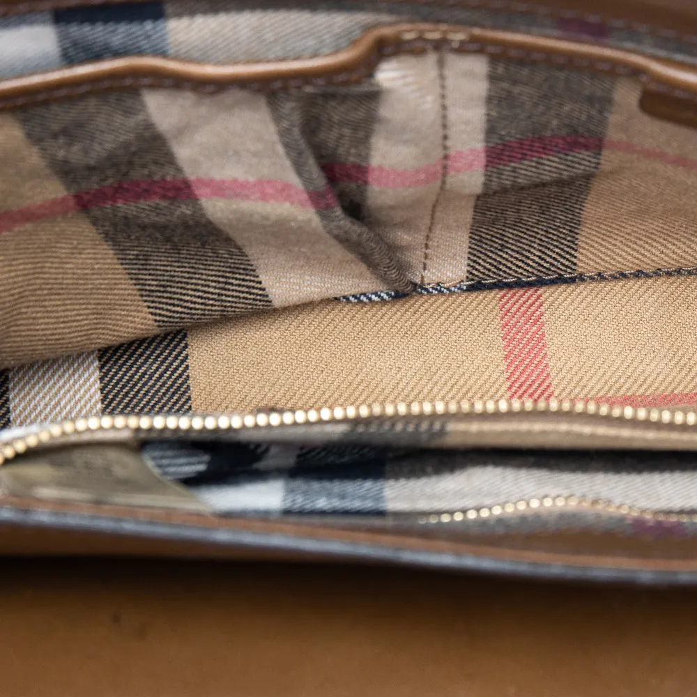 Burberry Brown Leather Abbott Shoulder Bag