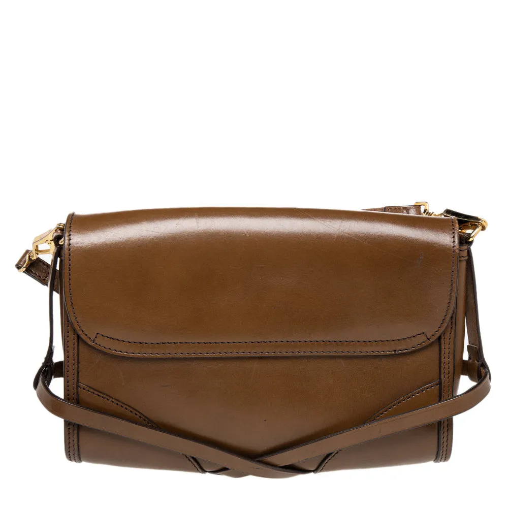 Burberry Brown Leather Abbott Shoulder Bag