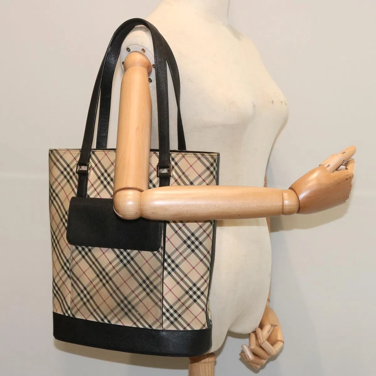 BURBERRY Check Link Shoulder Bag
