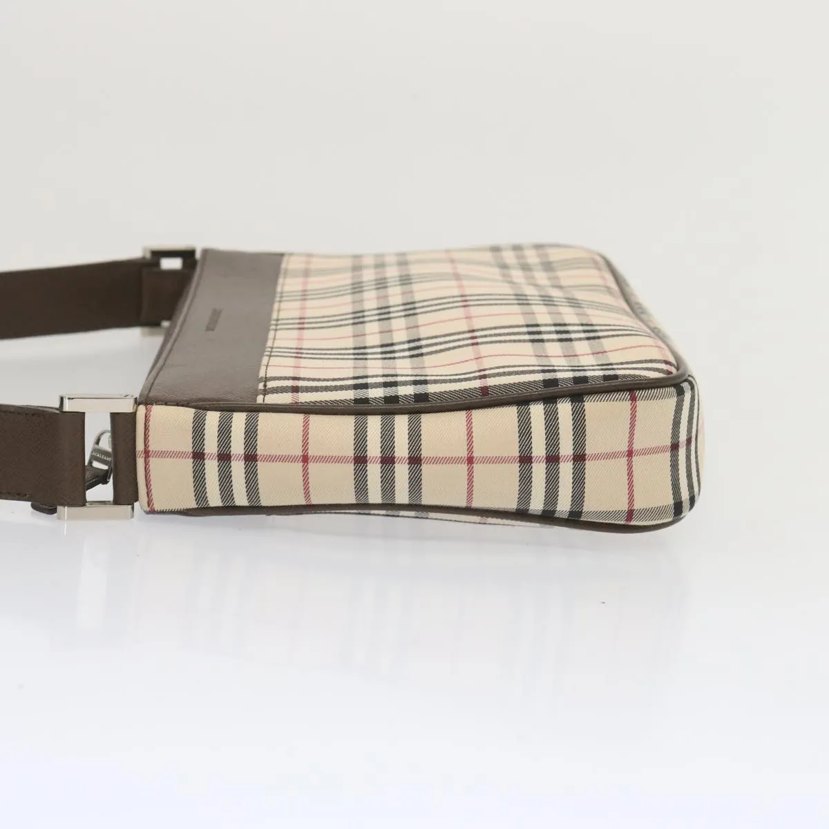BURBERRY Nova Check Shoulder Bag Canvas Beige Auth yk11223