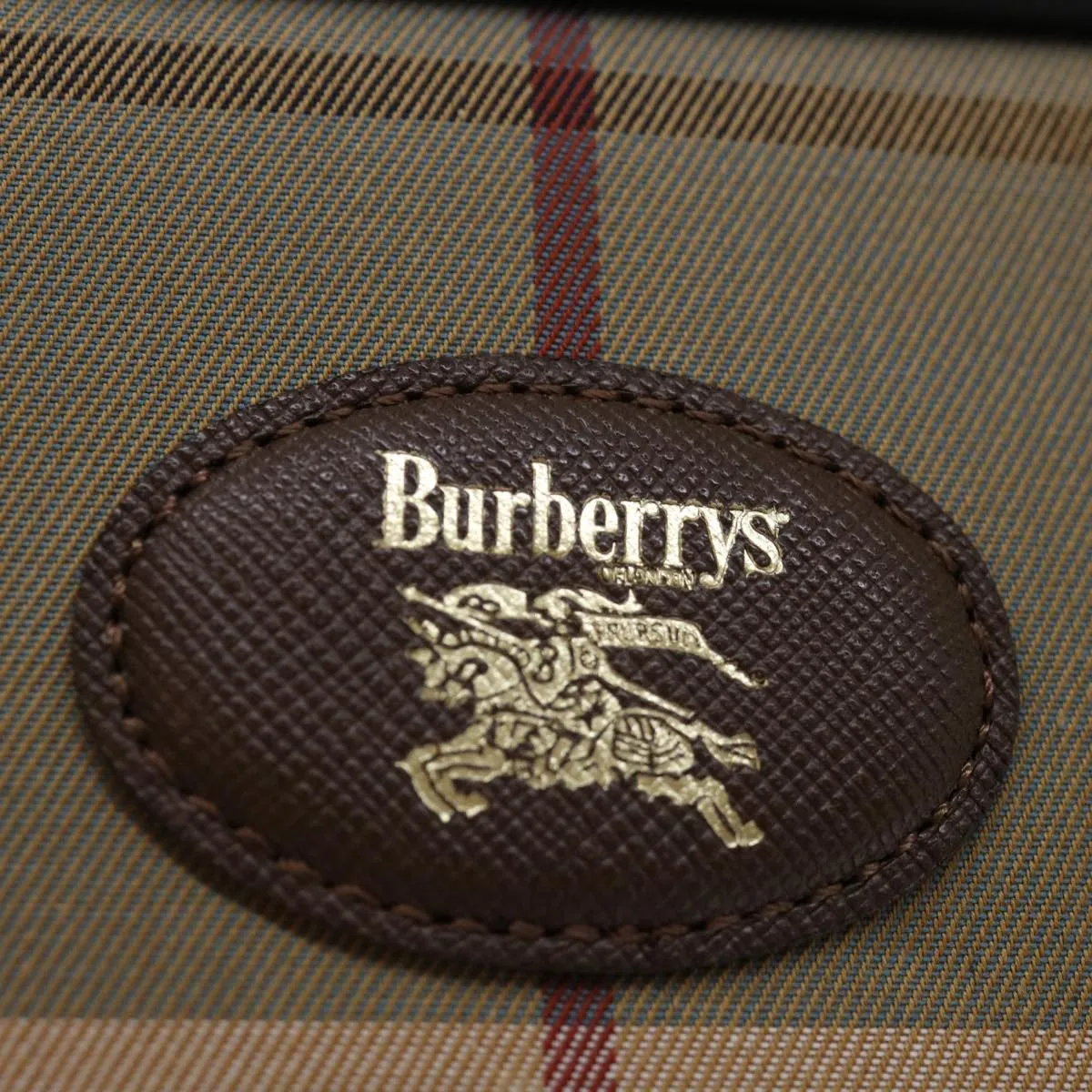 BURBERRYSs Nova Check Shoulder Bag Canvas Beige Auth ac2880
