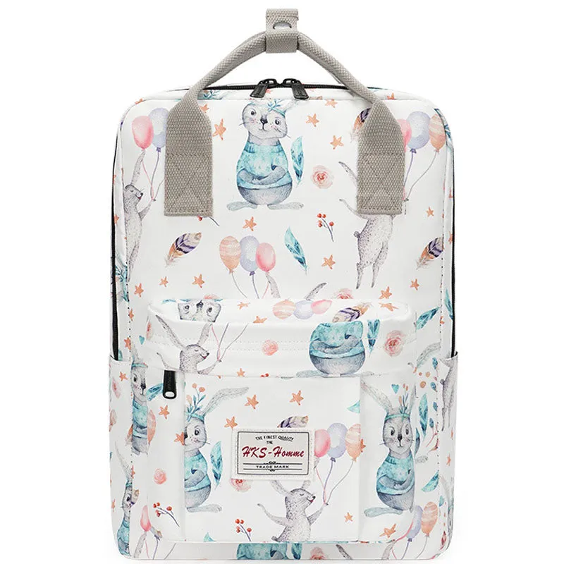 Cartoon Animal Printed Backpacks Travel School College Bag for Girls Boys Teens