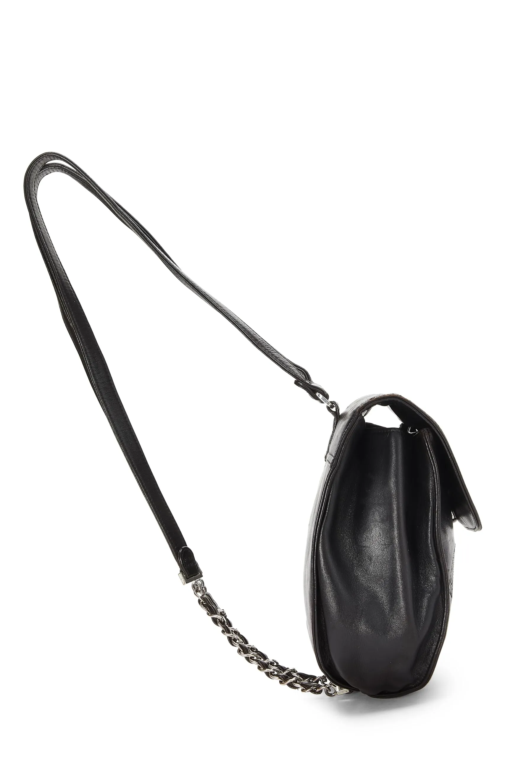 Chanel,  Black Lambskin 'CC' Backpack, Black