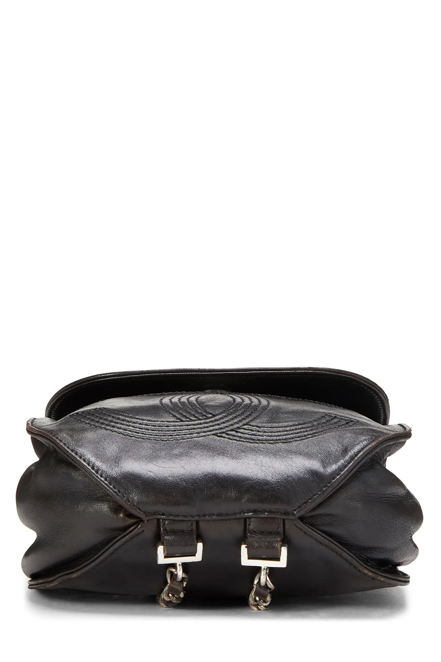 Chanel,  Black Lambskin 'CC' Backpack, Black