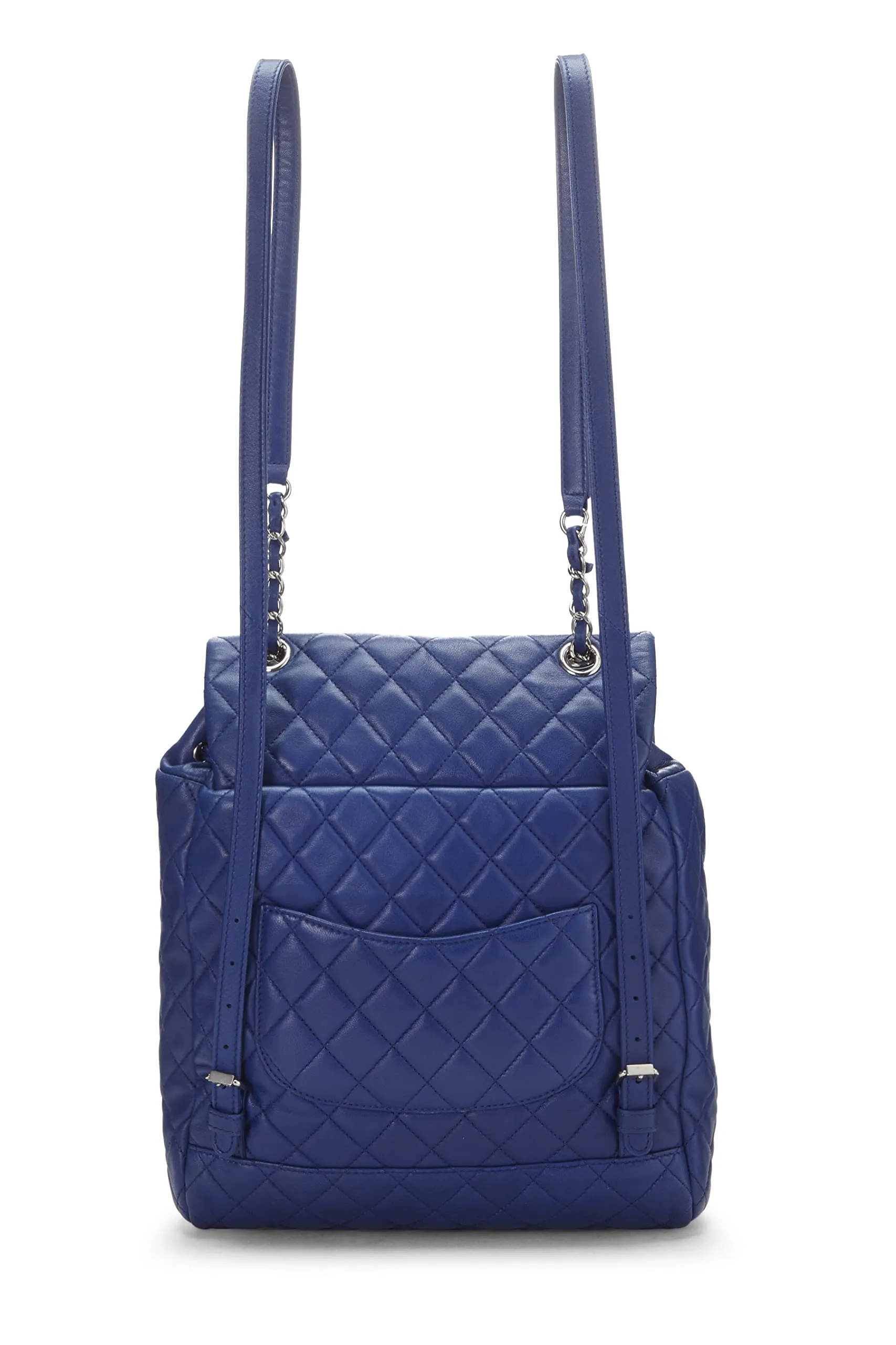 Chanel,  Blue Quilted Lambskin Urban Spirit Backpack Small, Navy