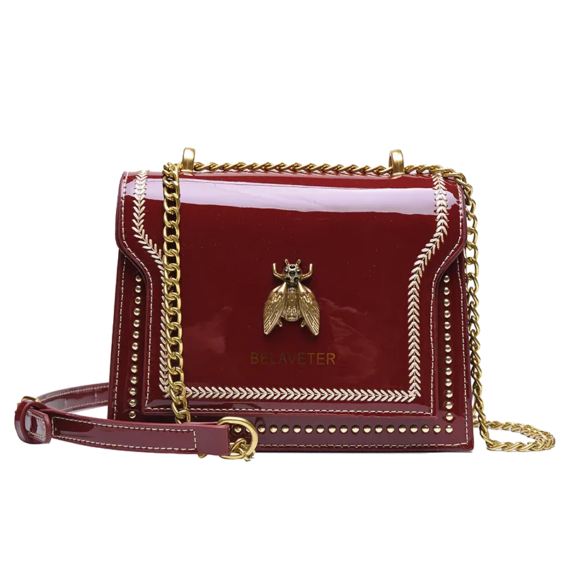 Christmas Gift Ladies Chain Handbag Brand Designer Cartoon Decorative Shoulder Bag PU Leather Tote Bags Crossbody Bags for Women Shoulder Bag
