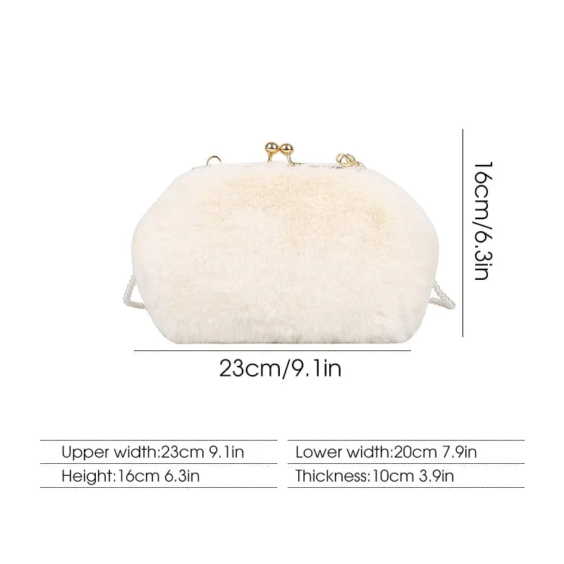 Christmas Gift Winter Plush Cloud Bag for Women Luxury Brand Winter Faux Fur Bag Fashion Mink Fur Crossbody Bag Designer Ladies Shoulder Bags