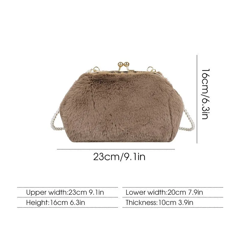 Christmas Gift Winter Plush Cloud Bag for Women Luxury Brand Winter Faux Fur Bag Fashion Mink Fur Crossbody Bag Designer Ladies Shoulder Bags