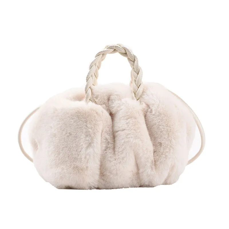 Christmas Gift Winter Plush Cloud Bag for Women Luxury Brand Winter Faux Fur Bag Fashion Mink Fur Crossbody Bag Designer Ladies Shoulder Bags