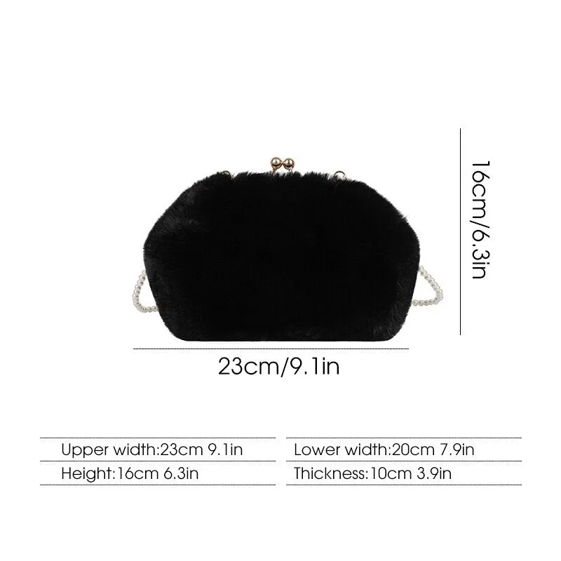 Christmas Gift Winter Plush Cloud Bag for Women Luxury Brand Winter Faux Fur Bag Fashion Mink Fur Crossbody Bag Designer Ladies Shoulder Bags