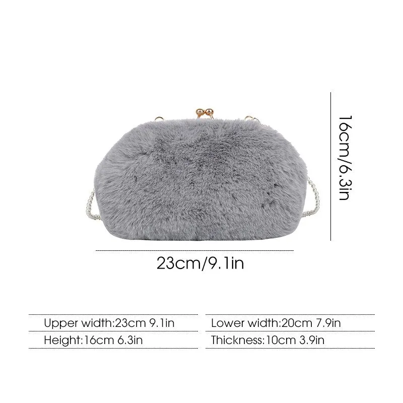 Christmas Gift Winter Plush Cloud Bag for Women Luxury Brand Winter Faux Fur Bag Fashion Mink Fur Crossbody Bag Designer Ladies Shoulder Bags
