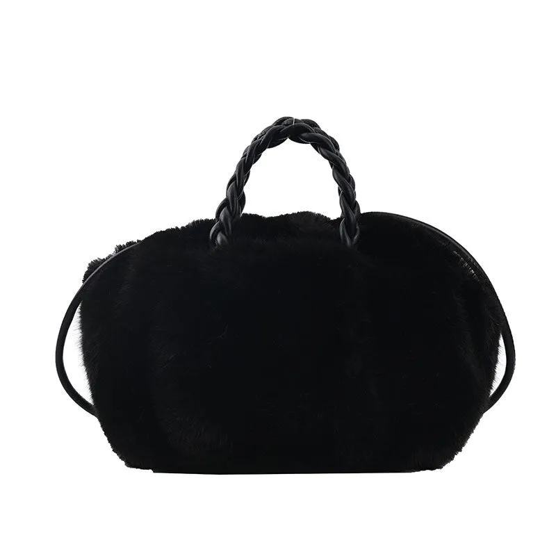 Christmas Gift Winter Plush Cloud Bag for Women Luxury Brand Winter Faux Fur Bag Fashion Mink Fur Crossbody Bag Designer Ladies Shoulder Bags