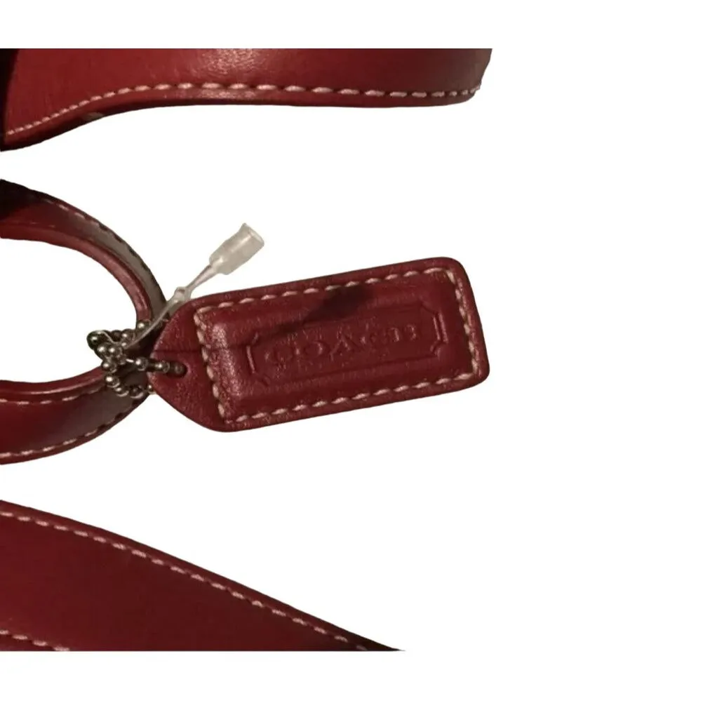 Coach, 'Legacy', large, sling style shoulder bag or backpack in buttery soft red leather with chrome accents and its Coach hangtag