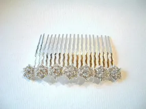 Crystal Silver Hair Slide Comb