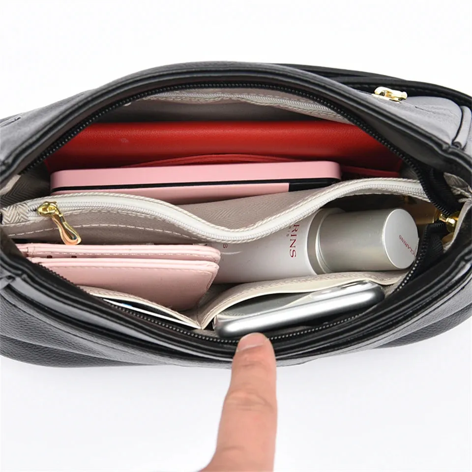 Mqtime Luxury Designer Soft Leather Shoulder Crossbody Bags for Women Small Handbags and Purses High Quality Female Messenger Bag