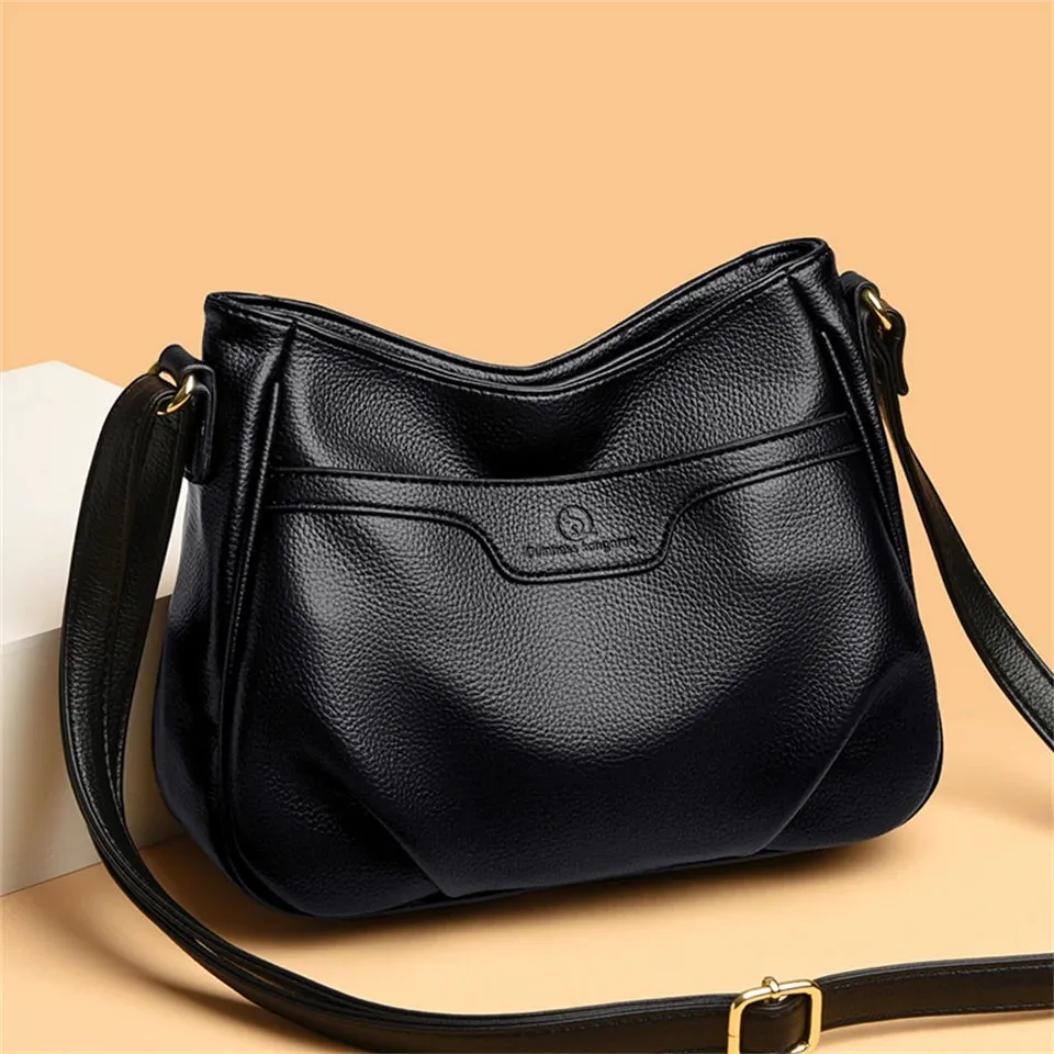 Mqtime Luxury Designer Soft Leather Shoulder Crossbody Bags for Women Small Handbags and Purses High Quality Female Messenger Bag