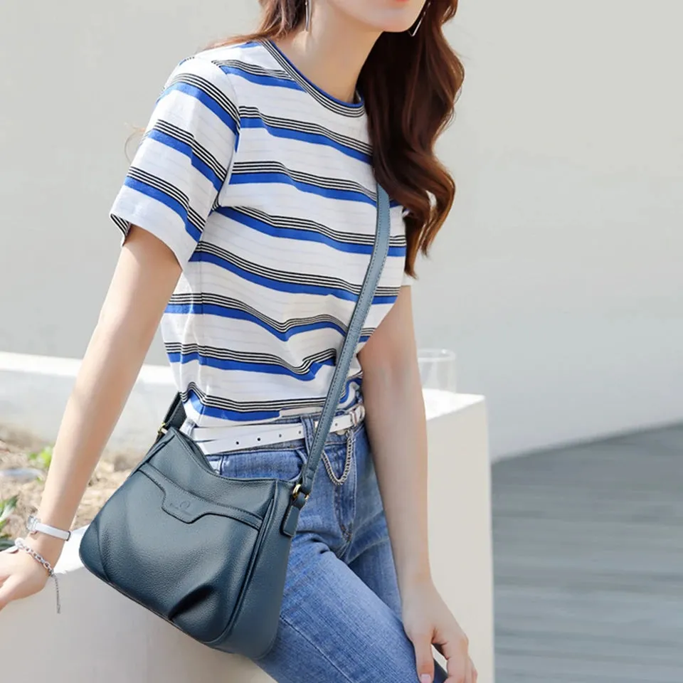 Mqtime Luxury Designer Soft Leather Shoulder Crossbody Bags for Women Small Handbags and Purses High Quality Female Messenger Bag