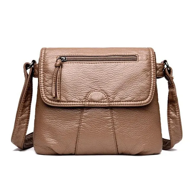 Purpdrank - Designer Women Messenger Bags Crossbody Soft PU Leather Shoulder Bag High Quality Fashion Women Bags Handbags