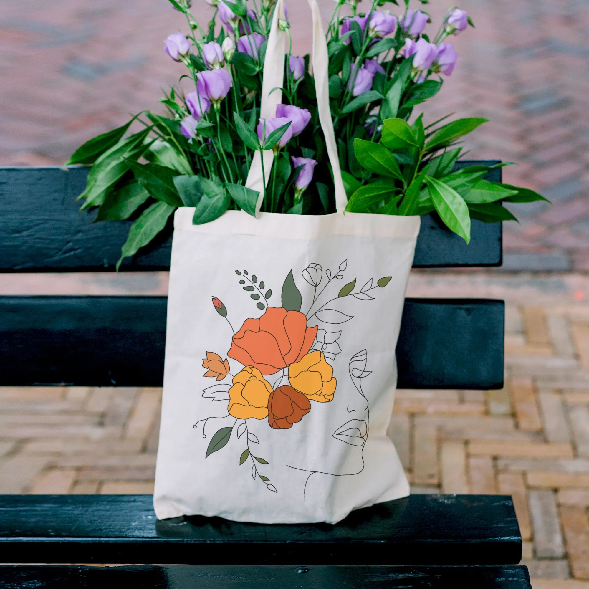 Rose woman Tote Bag