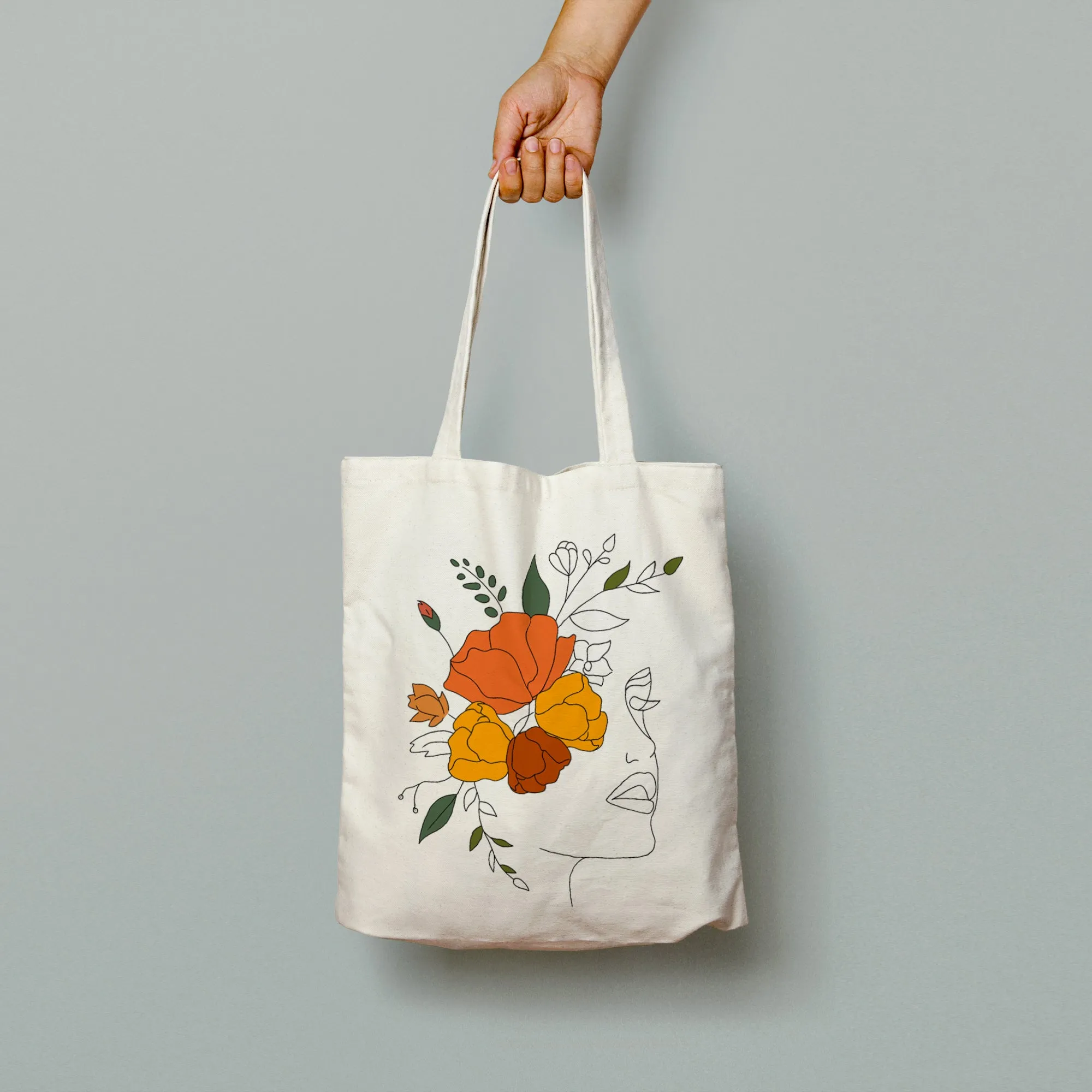 Rose woman Tote Bag