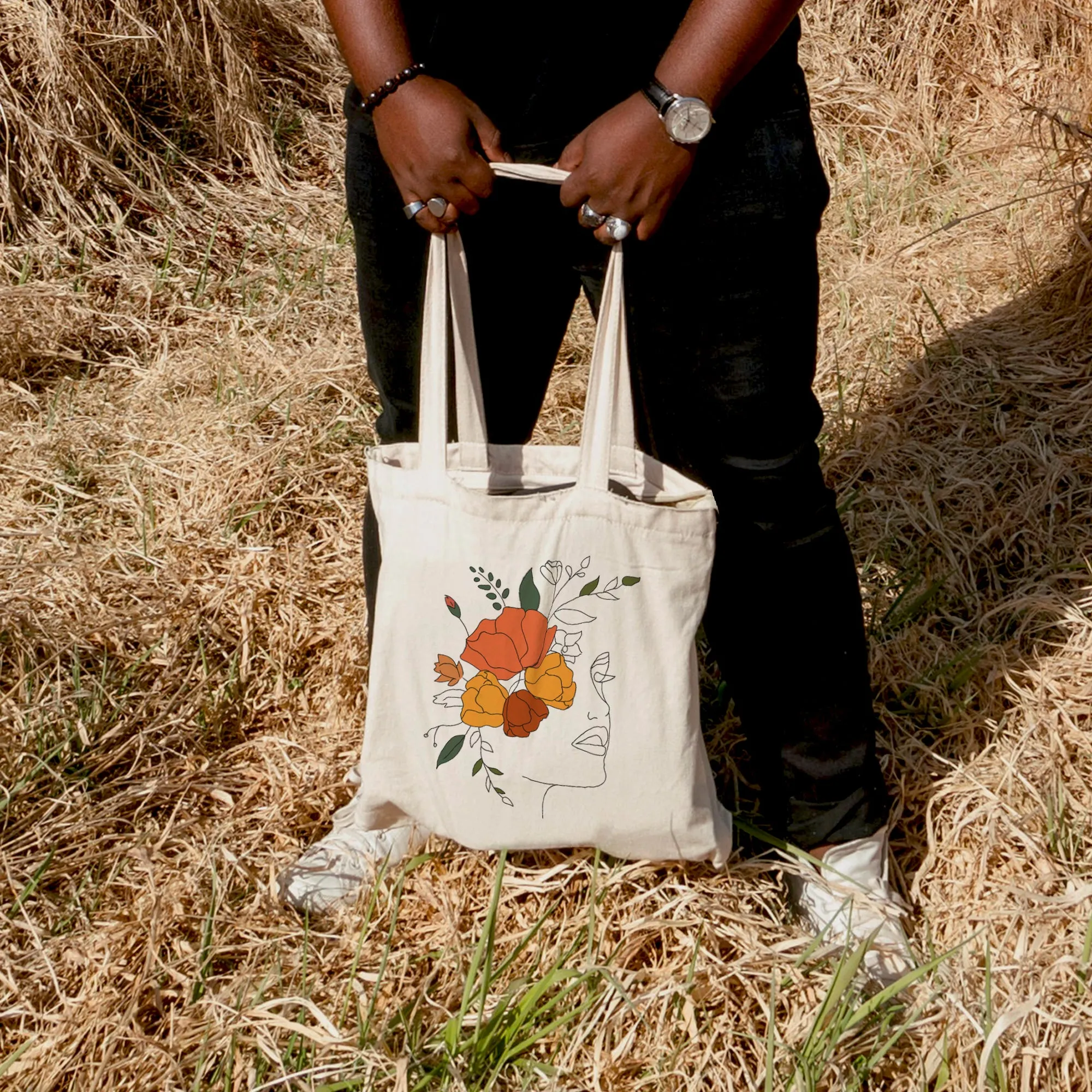 Rose woman Tote Bag