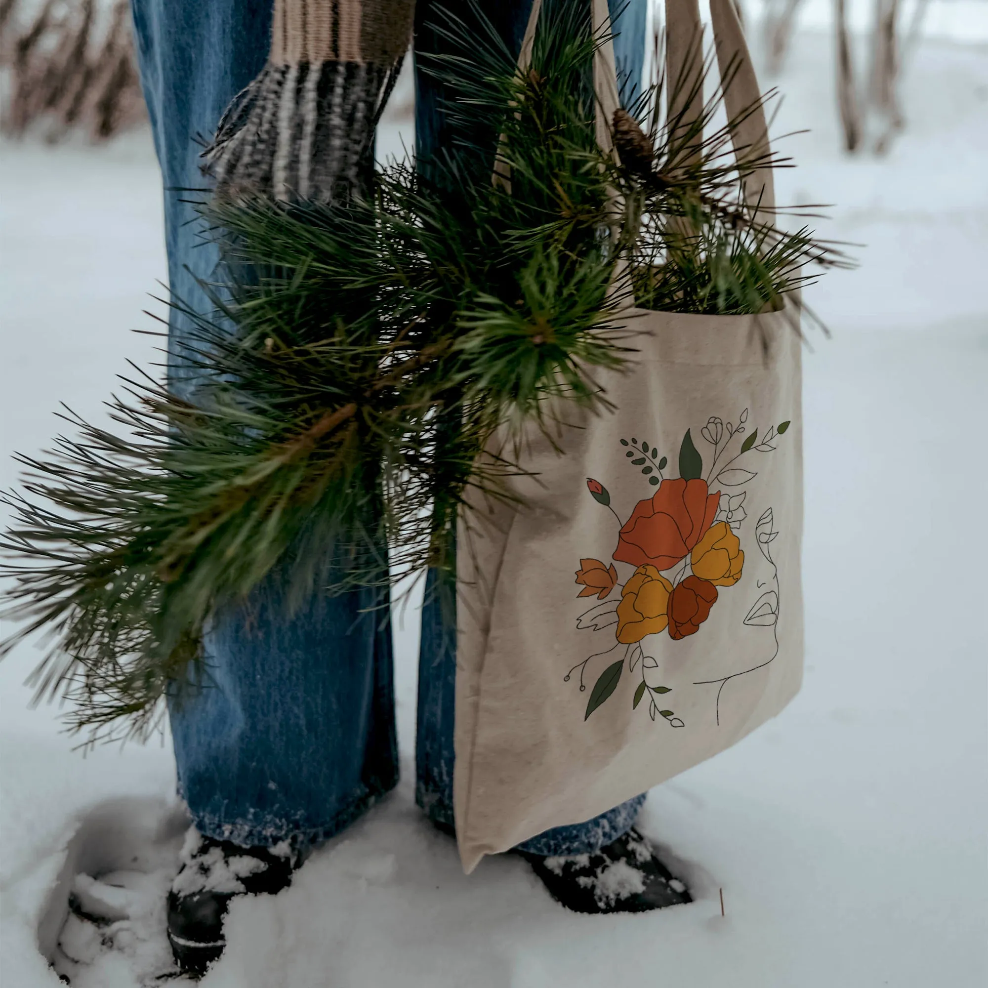 Rose woman Tote Bag