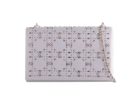 Silver Crystal Clutch Bag