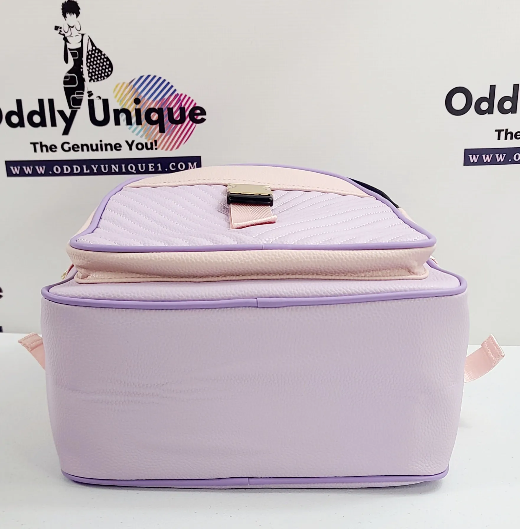Snap Clip Accent Two Tone Backpacks