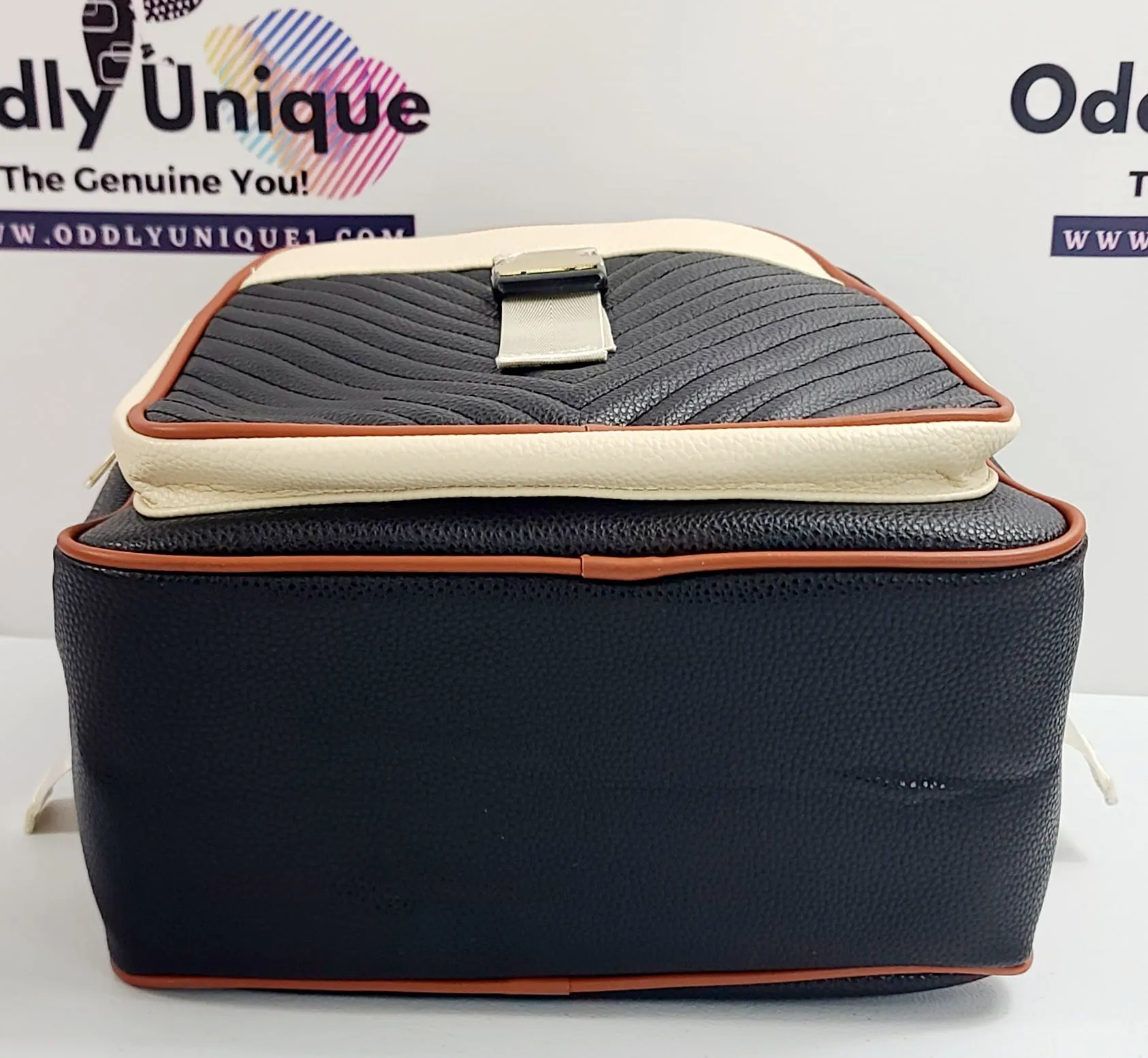Snap Clip Accent Two Tone Backpacks
