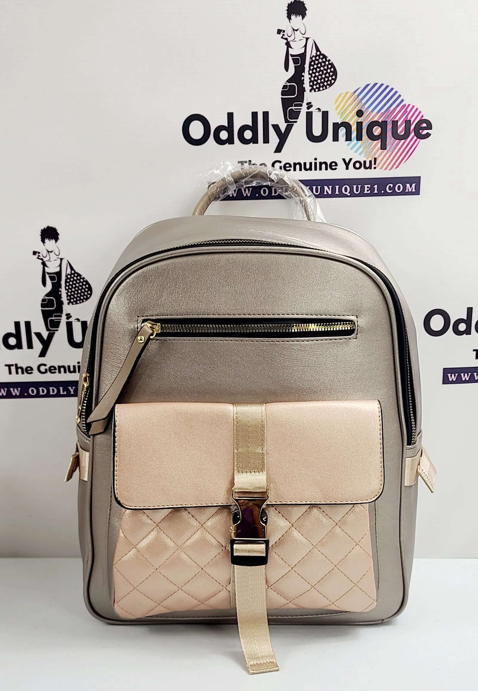 Snap Clip Two Tone Backpacks