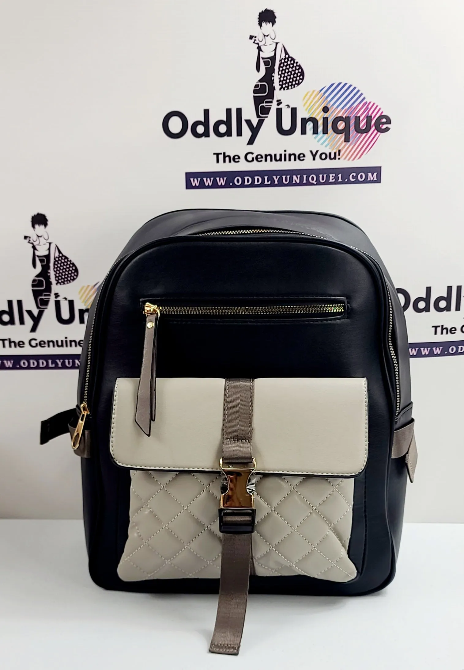 Snap Clip Two Tone Backpacks