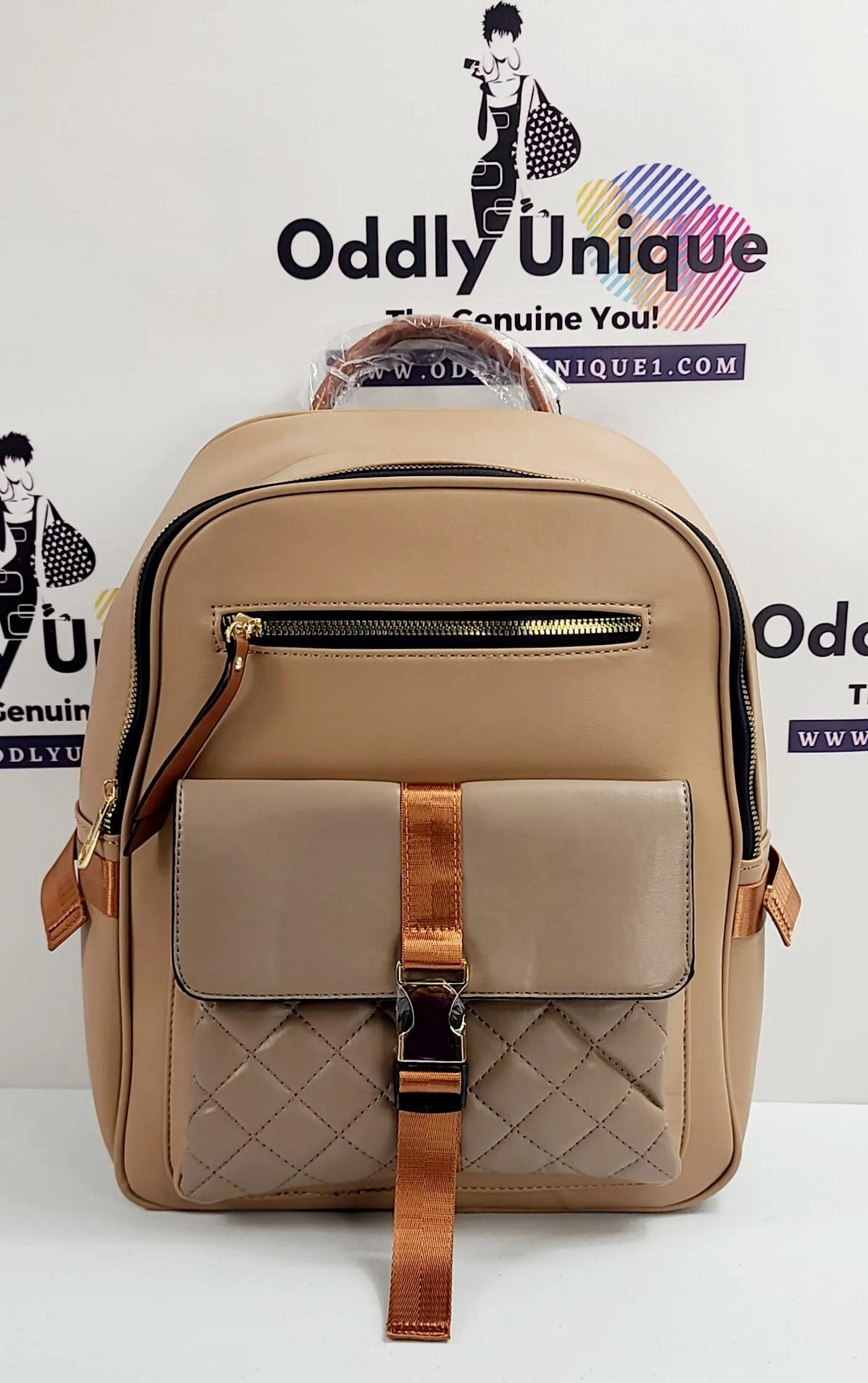 Snap Clip Two Tone Backpacks