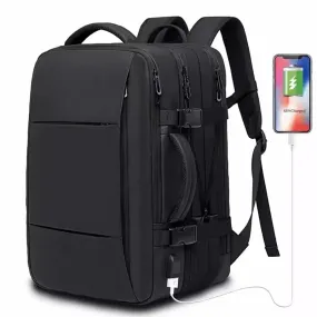 Travel business school expandable USB large capacity 17.3 laptop waterproof backpack