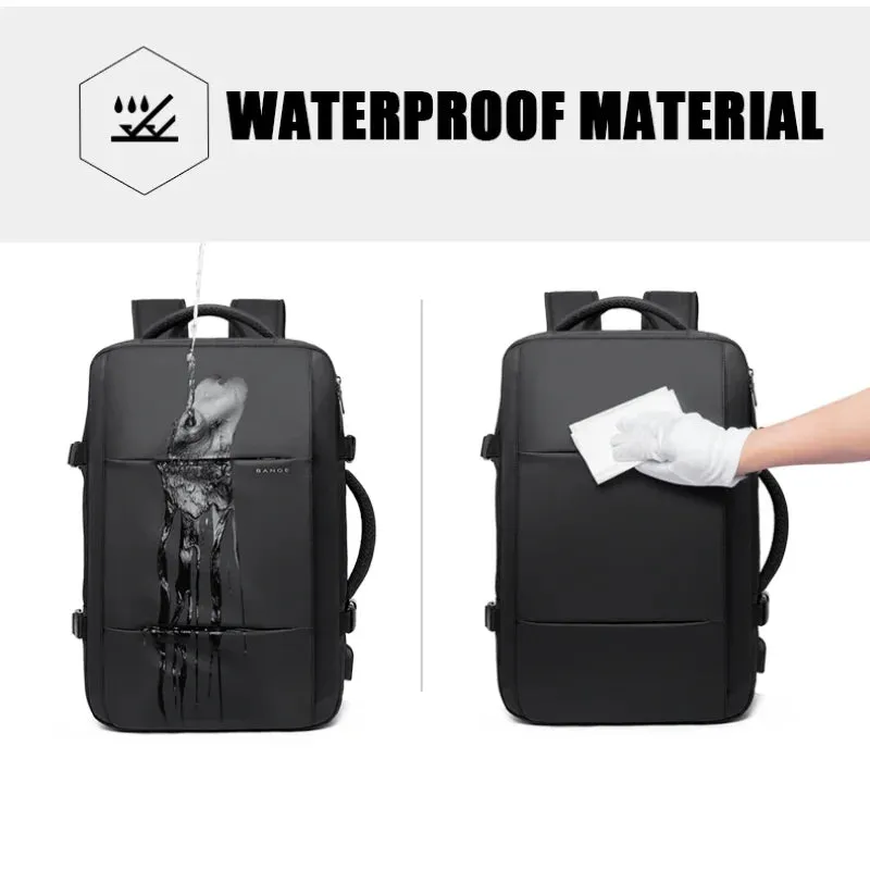 Travel business school expandable USB large capacity 17.3 laptop waterproof backpack
