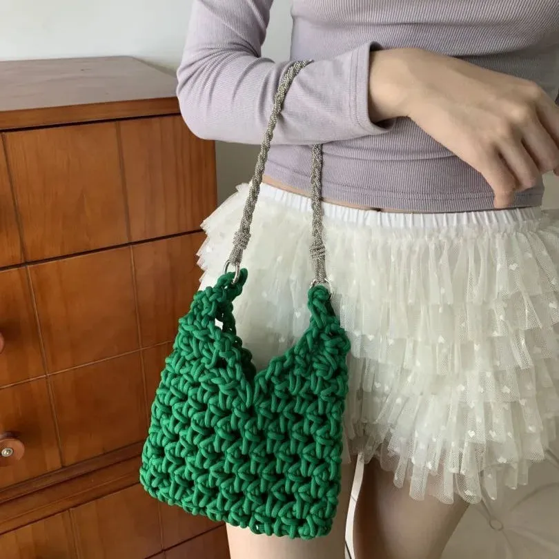 UAKISS  -  Women Summer Messenger Bag Hollow Out Woven Fashion Shoulder Bag Beach Tassel Designer Crossbody Travel Bag bolsa feminina