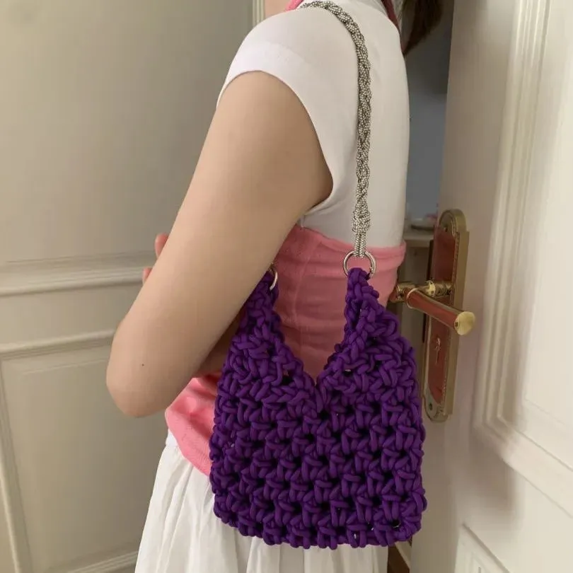 UAKISS  -  Women Summer Messenger Bag Hollow Out Woven Fashion Shoulder Bag Beach Tassel Designer Crossbody Travel Bag bolsa feminina